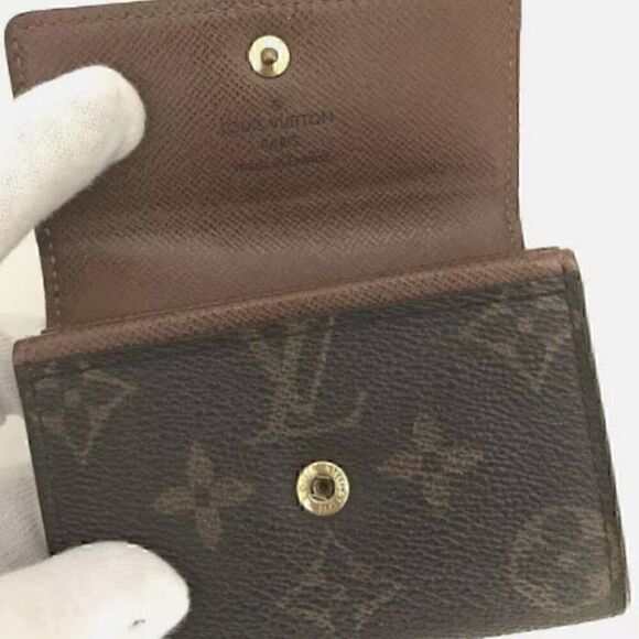 Louis Vuitton Monogram Porte Monnaie Plat Coin Purse Wallet Brown/2BA2509 - Picture 3 of 8